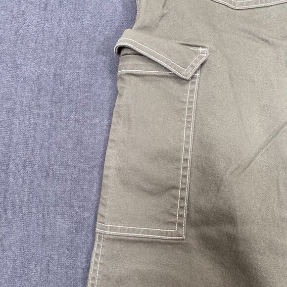 H&M Sage Green Cargo Utility Pants Contrast Stitching Pockets Womens Size 6 - Picture 13 of 13
